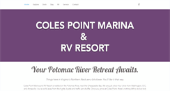 Desktop Screenshot of colespointmarina.com