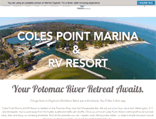 Tablet Screenshot of colespointmarina.com